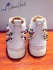 Christian Louboutin white and Multicolor Louis Spikes Calfskin Hightop Sneaker